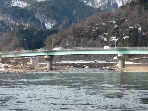長良川・越佐大橋でのアマゴ釣りの写真